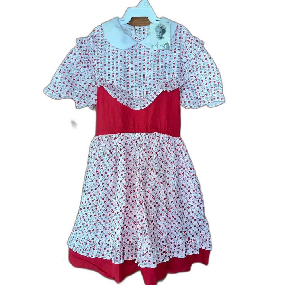 NWT Vintage Mary’s Classics Red & White Apron Dress 3T